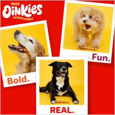 Oinkies Sizzling Twists with 100% Real Smoked Pork Bacon Flavored Rawhide-Free Natural Dog Treats, 8 count