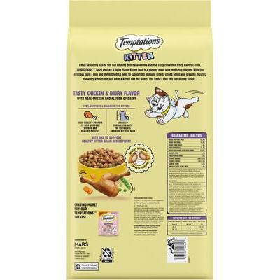 Alimento seco para gatitos con sabor a pollo y lácteos, bolsa de 6.3 lb