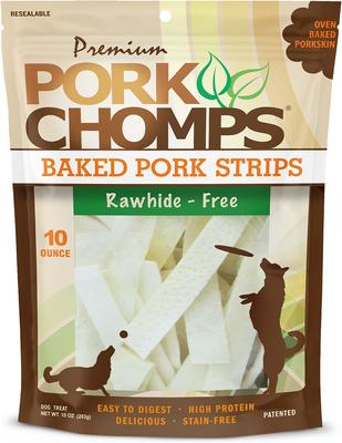 Baked Pork Strips Dog Treats, 10-oz bag
