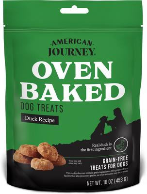 Duck Recipe Grain-Free Oven Baked Crunchy Biscuit Dog Treats, 16-oz bag