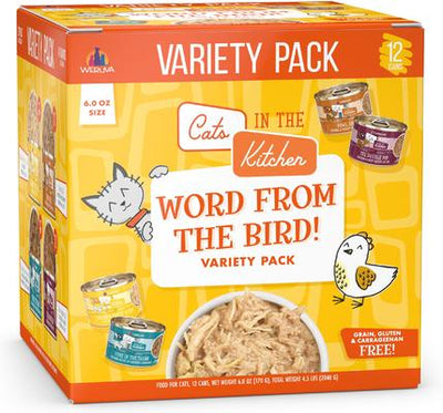 Cats in the Kitchen Word From The Bird Variety Pack Wet Cat Food, 6.0-oz can, case of 12