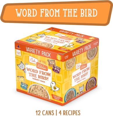 Cats in the Kitchen Word From The Bird Variety Pack Wet Cat Food, 6.0-oz can, case of 12