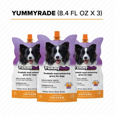 YummyRade Prebiotic Gravy Meal Enhancer Digestive Supplement for Dogs, 250-mL pouch, pack of 3
