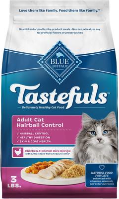 Tastefuls Hairball Control Natural Chicken & Brown Rice Recipe Adult 7+ Dry Cat Food, 7-lb bag