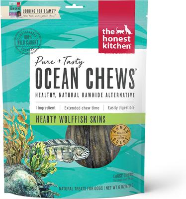 Bundle: The Honest Kitchen Beams Ocean Chews Wolfish Skins + Cod Fish Skins Dehydrated Dog Treats
