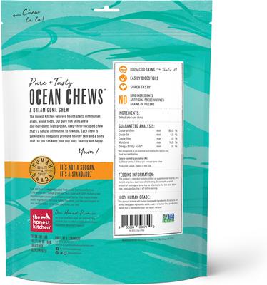 Bundle: The Honest Kitchen Beams Ocean Chews Wolfish Skins + Cod Fish Skins Dehydrated Dog Treats
