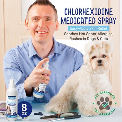 Chlorhexidine & Ketoconazole Scent Dog, Cat & Small Pet Spray, 8-fl oz bottle
