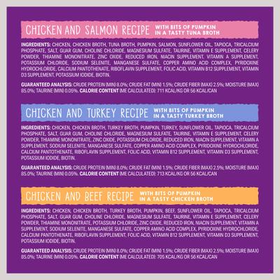 Comida para gatos Carnivore Cravings Savory Shreds Variety Pack, lata de 2.8 oz, caja de 12