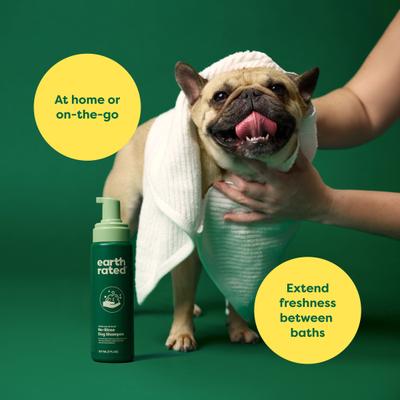 No-Rinse Foaming Dog Shampoo, White Tea & Basil Scent, 7-fl oz bottle
