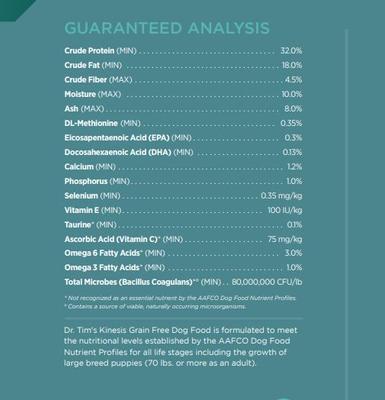 Grain-Free Kinesis Formula Dry Dog Food, 30-lb bag
