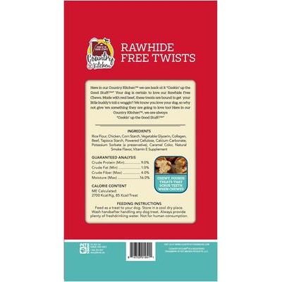 Golosinas masticables para perros con sabor a carne de res sin cuero crudo, 3 unidades