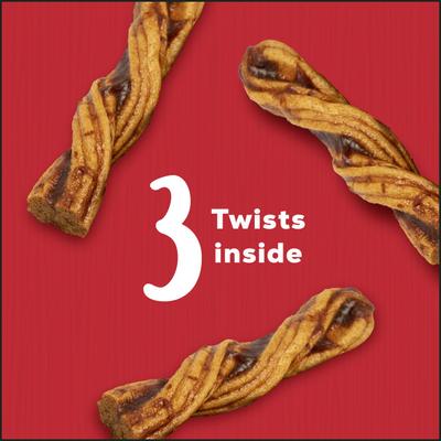 Golosinas masticables para perros con sabor a carne de res sin cuero crudo, 3 unidades