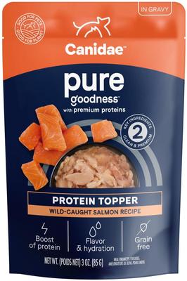 Pure Protein Wild-Caught Salmon Recipe in Gravy Grain-Free Wet Dog Food Topper, 3-oz pouch, case of 12