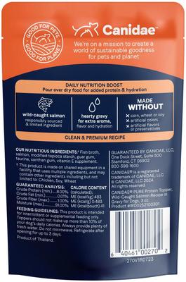 Pure Protein Wild-Caught Salmon Recipe in Gravy Grain-Free Wet Dog Food Topper, 3-oz pouch, case of 12