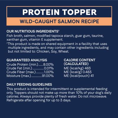 Pure Protein Wild-Caught Salmon Recipe in Gravy Grain-Free Wet Dog Food Topper, 3-oz pouch, case of 12