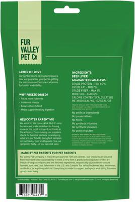 Beef Liver Grain-Free Freeze-Dried Dog Treats, 3-oz bag
