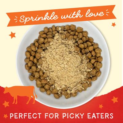 Paquete: Stella & Chewy's Marie's Magical Dinner Dust What's Shak'n Bac'n + Beef Freeze-Dried Dog Food Topper