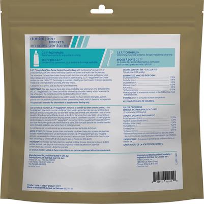 C.E.T. VeggieDent Zen Dental Chews for Medium Dogs, 30 count