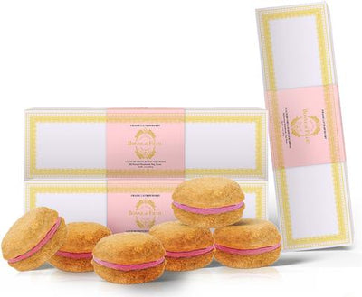 Luxury French Macarons Strawberry Flavor Dog Treats, 18 count