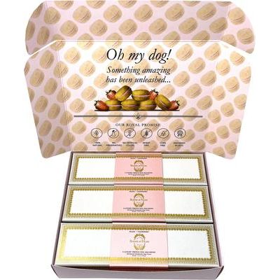 Golosinas para perros con sabor a fresa, macarrones franceses de lujo, 18 unidades