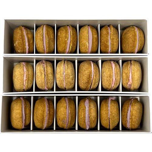 Golosinas para perros con sabor a fresa, macarrones franceses de lujo, 18 unidades