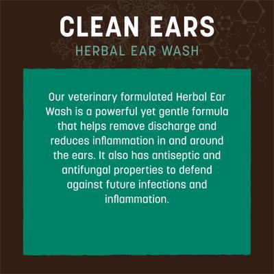 Apothecary Clean Ears Natural Grooming Herbal Ear Wash Cleanser for Dogs & Cats, 4-fl oz bottle