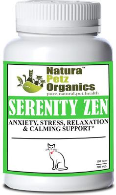 SERENITY ZEN - Anxiety, Stress, Relaxation & Multi-Systems Calming Support* Cat Supplement, 150 count