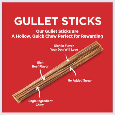 Beef Gullet Sticks Dog Chews, 1.5-lb bag