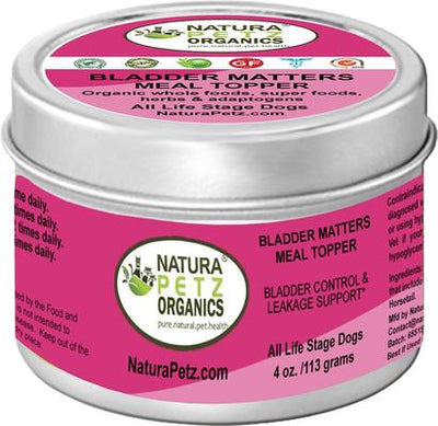 BLADDER MATTERS MAX MEAL TOPPER Bladder Control & Leakage Support* Dog Supplement, 4-oz jar