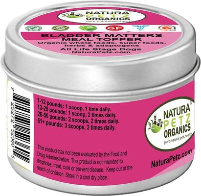 BLADDER MATTERS MAX MEAL TOPPER Bladder Control & Leakage Support* Dog Supplement, 4-oz jar