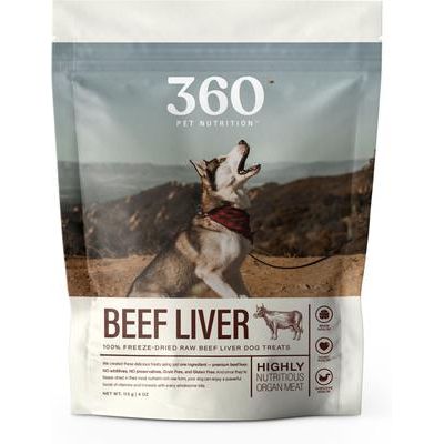 Premios liofilizados para perros de hígado de bisonte sin cereales, bolsa de 4 oz