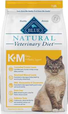 K+M Kidney + Mobility Support Grain-Free Dry Cat Food, 7-lb bag