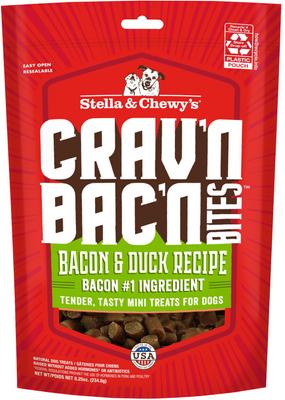 Crav'n Bac'n Bites Bacon & Duck Recipe Dog Treats, 8.25-oz bag