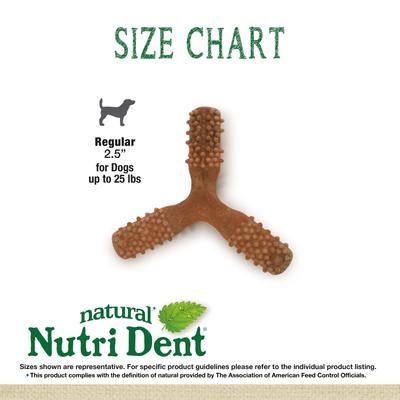 Nutri Dent Easy Hold Trios Dental Dog Treat, Filet Mignon, Medium, 20 count