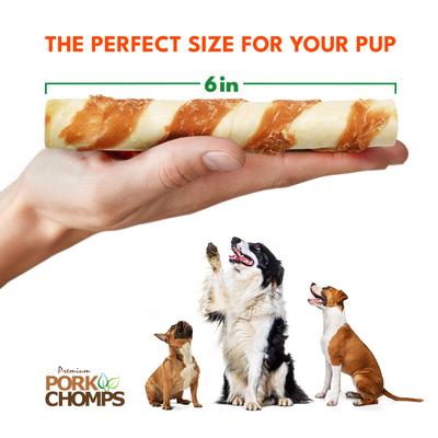 Real Chicken Wrapped Twists Dog Treats, Large, 4 count