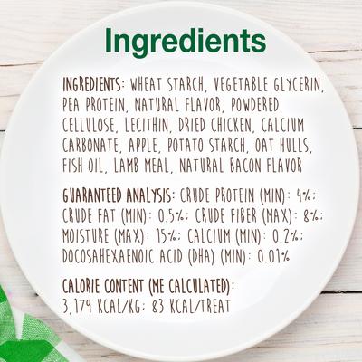 Golosinas de hueso para perro Healthy Edibles de larga duración con sabor a cordero y manzana, tamaño pequeño (4 unidades)