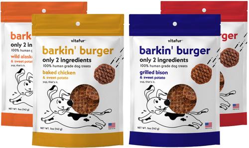 Barkin' Burger Baked Chicken Dehydrated Dog Treats, 5-oz bag