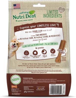 Nutri Dent Filet Mignon Flavored Dog Dental Chews, Small, 28 count
