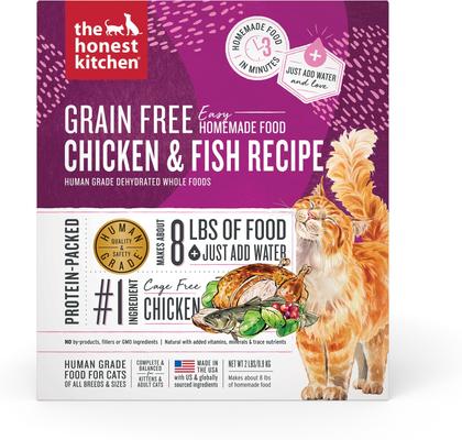 Dehydrated Chicken & Fish Grain-Free Cat Food, 2-lb box