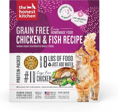 Dehydrated Chicken & Fish Grain-Free Cat Food, 2-lb box