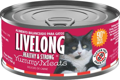 Yummy Meats Wet Cat Food, 5.5-oz can, 24 count