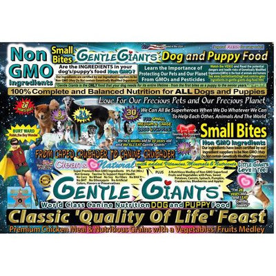 Alimento seco natural para perros y cachorros con bocado pequeño de pollo sin OMG, bolsa de 24 lb