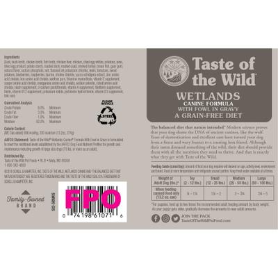 Bundle: Taste of the Wild Wetlands Grain-Free Dry + Canned Dog Food