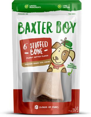 5 to 6-in Stuffed Marrow Bone Filled with Peanut Butter Flavor Dog Bone, Large