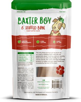 5 to 6-in Stuffed Marrow Bone Filled with Peanut Butter Flavor Dog Bone, Large