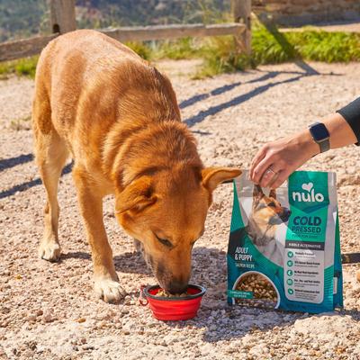Nulo, Cold Pressed Adult & Puppy, alimento prensado en frío alto en proteína para perros, varios sabores, 998 g / 1.81 kg
