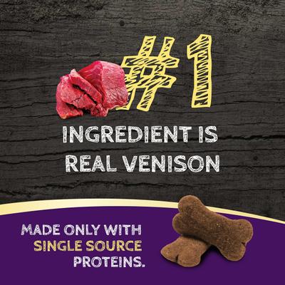 Venison Formula Ziggy Bars Biscuit Dog Treats, 12-oz bag
