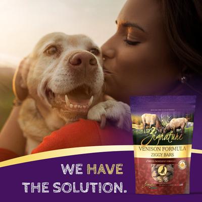 Venison Formula Ziggy Bars Biscuit Dog Treats, 12-oz bag