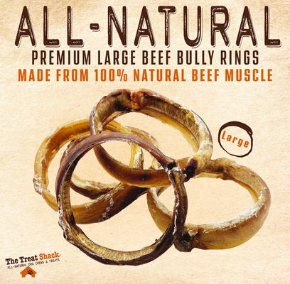 Large Beef Bully Rings Dog Treat, 10 count