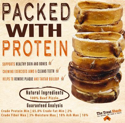 Large Beef Bully Rings Dog Treat, 10 count